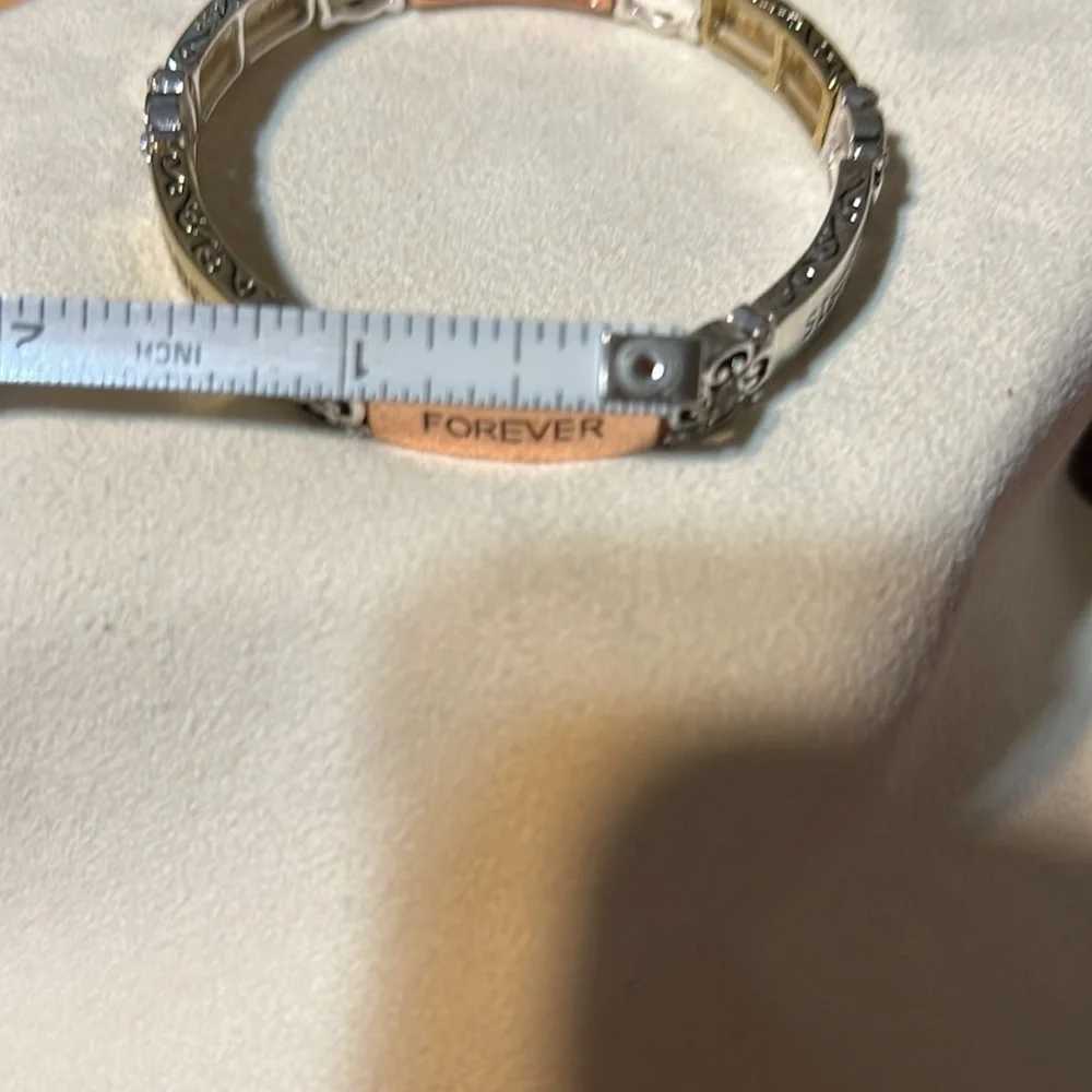Friends Sisters Forever gold, silver and rose tone, rhinestones bracelet - Picture 7 of 7